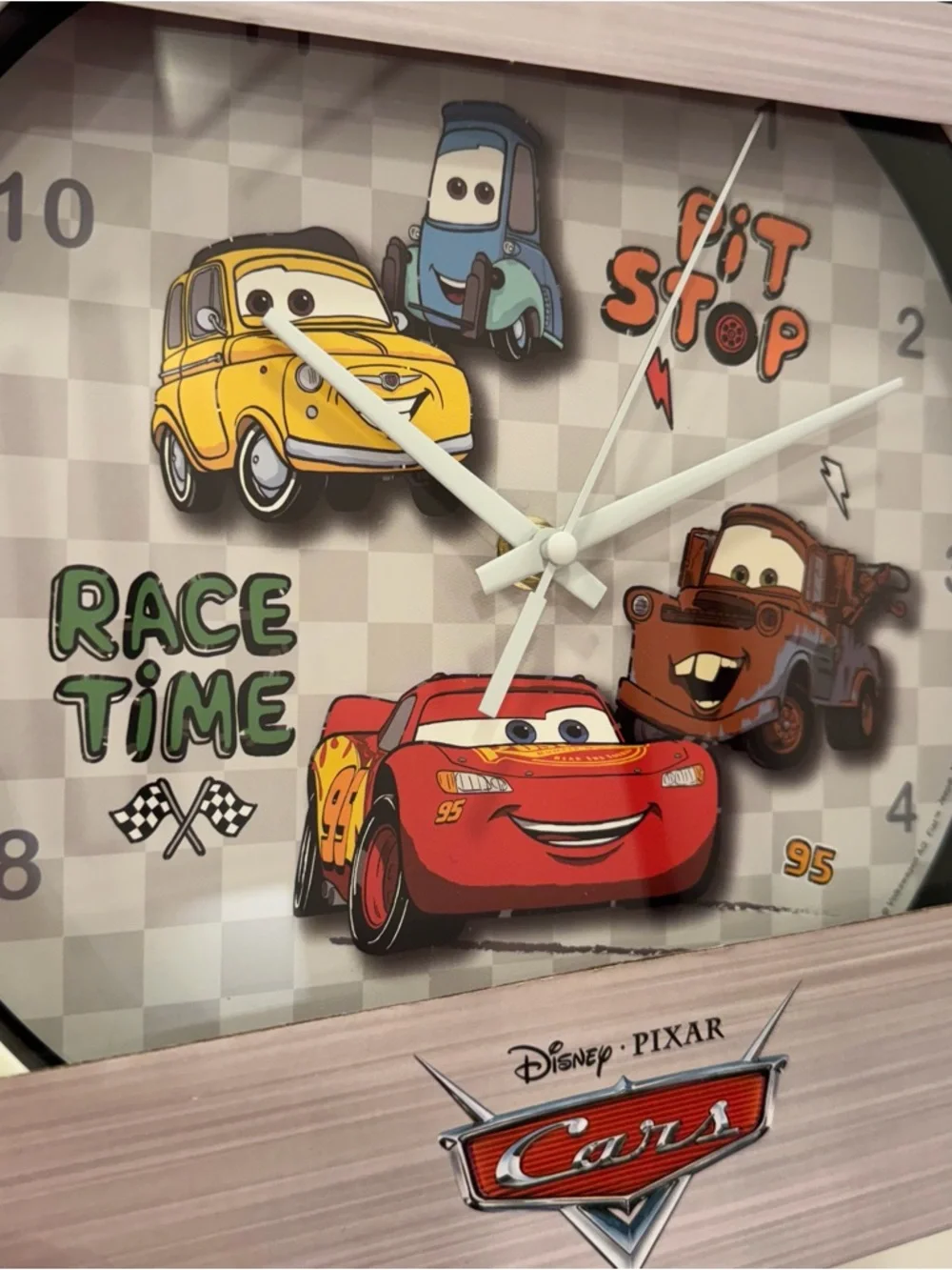 Disney Pixar Cars Lightning McQueen Wall Clock NEW Gift LMQ Tow Mater Luigi Race